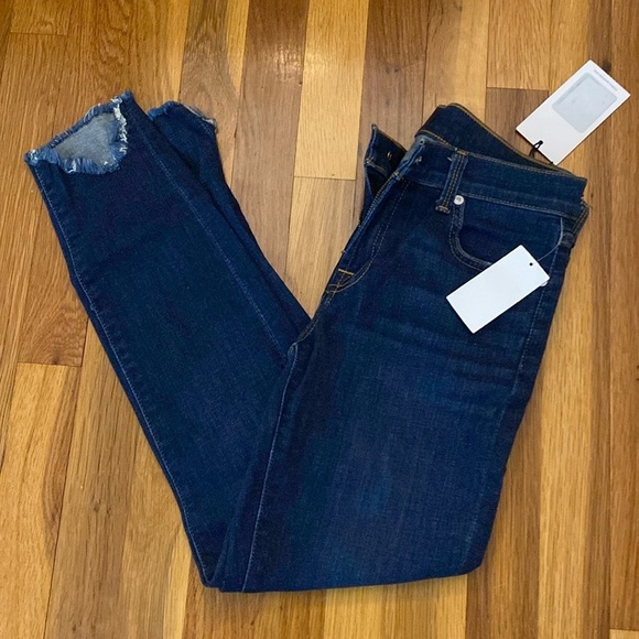 NWT 7 For All Mankind Women’s Blue Ankle Skinny Jeans Size 26 - Picture 1 of 10